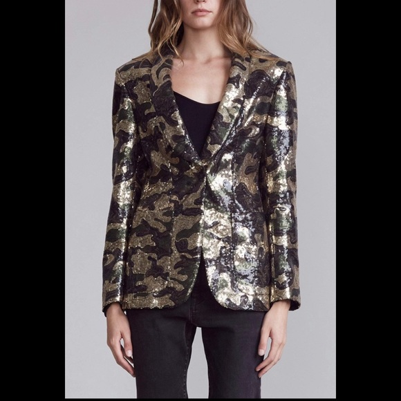 R13 sequin camo jacket.. $1795 Size XS. - Picture 1 of 8